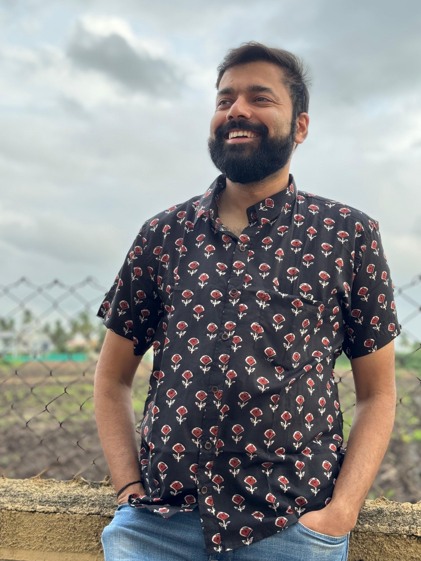 Mens half sleeves shirt