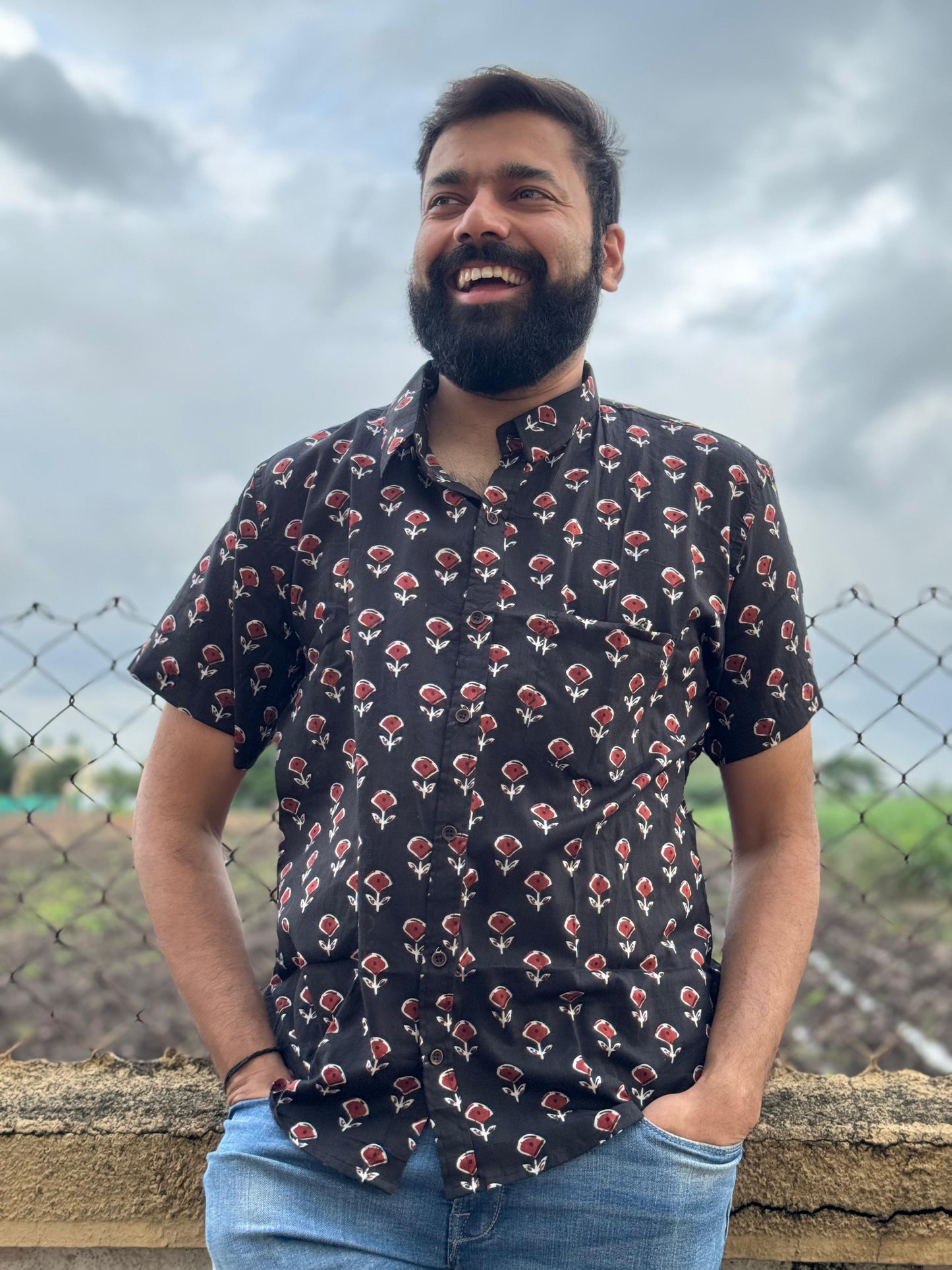 Mens half sleeves shirt